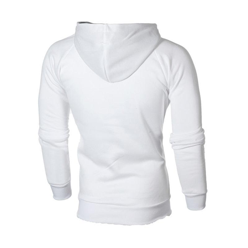 Fashion Brand Men's Hoodies - Spring Autumn Male Casual Hoodies Sweatshirts -Men's Zipper Solid Color Hoodies (TM5)(CC1)(1U100)