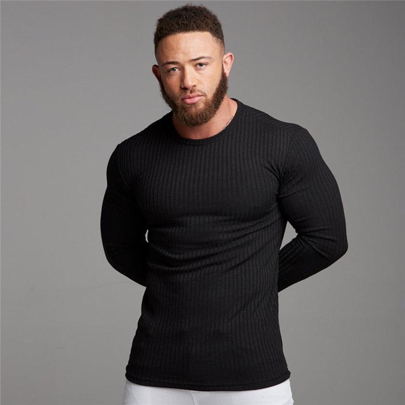 New Fashion Men's Hooded T-shirt - Slim Fit Sweaters Knittwear Mens Long Sleeve Pullovers (TM5)(CC1)(1U100)(TM7)(1U101)(1U100)