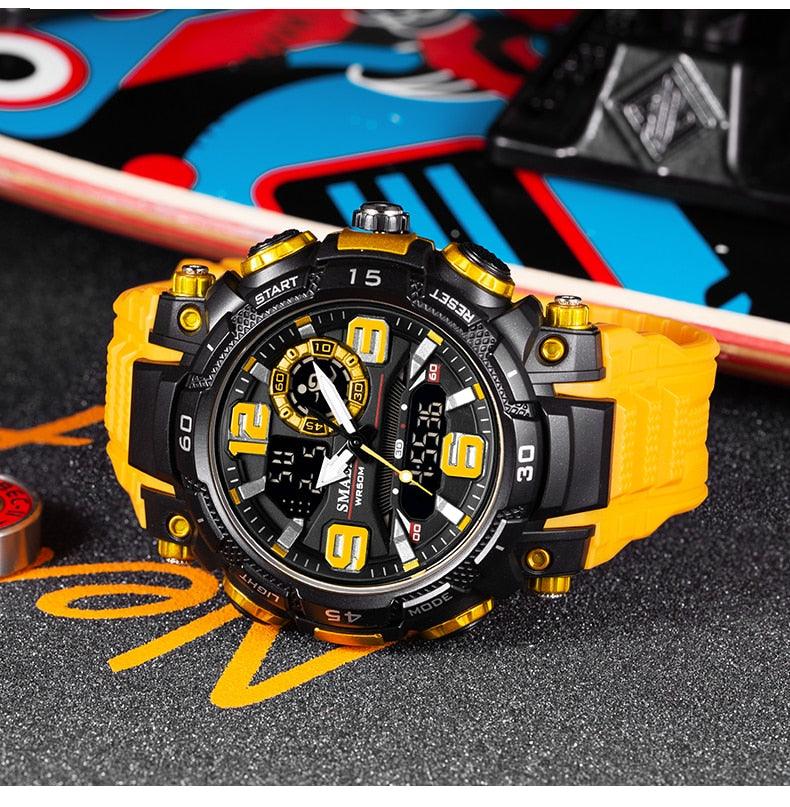 Quartz Watch For Men - Waterproof Stopwatch LED - Male Clock - Sport Watches Men relogio masculino Digital (MA9)(RW)(1U84)