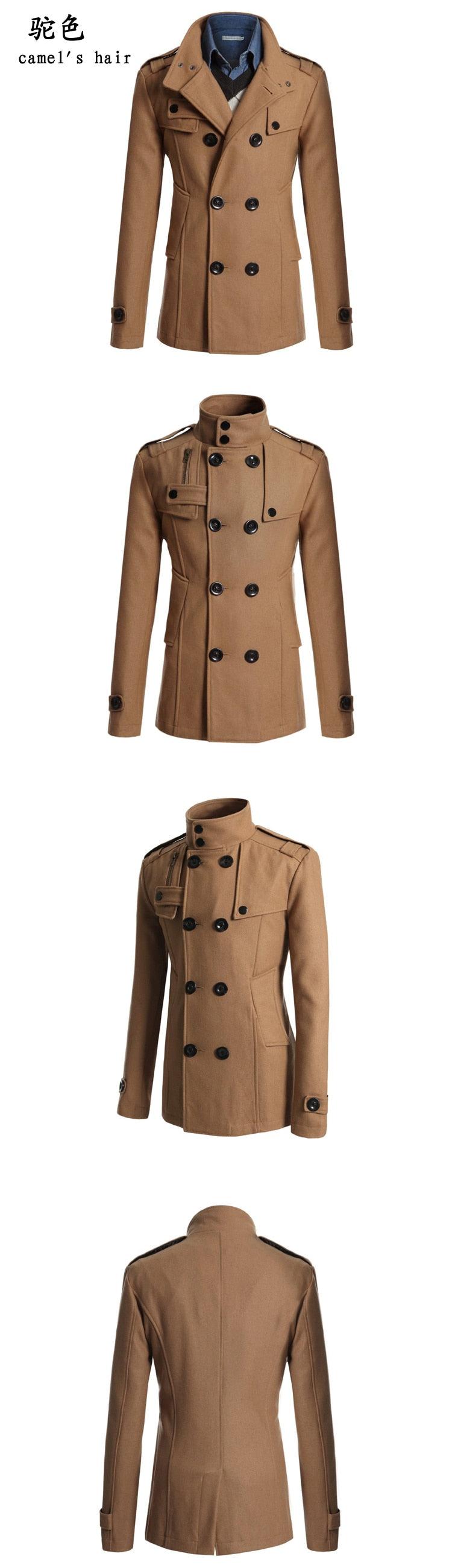 Latest Autumn British Style Long Coat - Men Double Breasted Windproof Warm Slim Trench Casual Plus Size Overcoat Jackets (D100)(TM4)(CC1) - Deals DejaVu