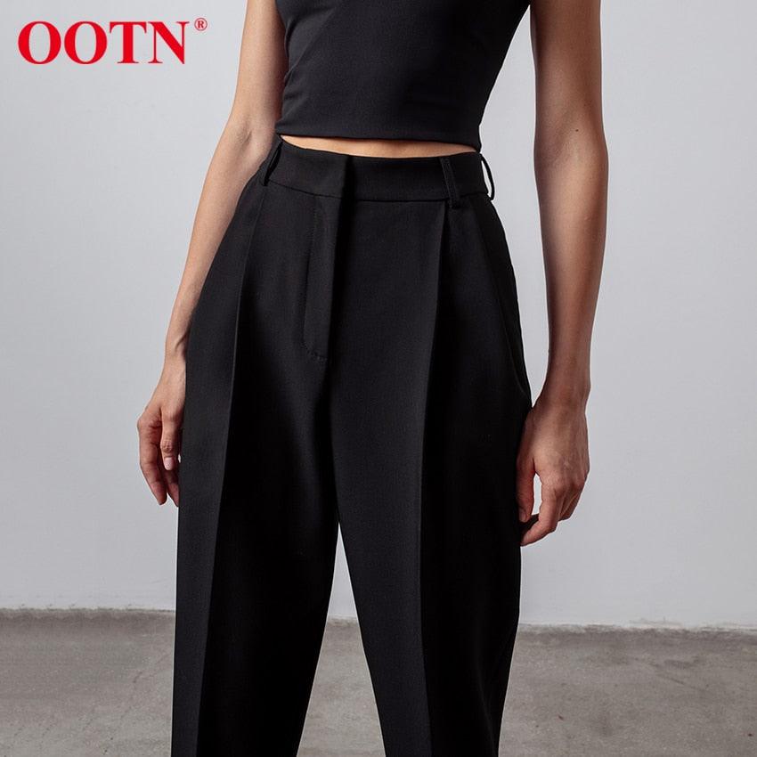 Business Work High Waist Pencil Pants - Women Autumn Elegant Ankle-Length Pants - Office Lady Pleated Quality Wild Pants (BP)(1U25) - Deals DejaVu