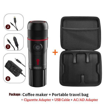 Portable Coffee Machine for Car - DC12V Expresso Maker - Coffee Powder (H2)(1U59)
