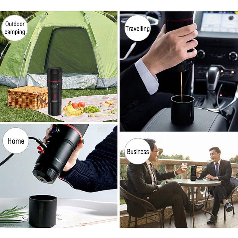 Portable Coffee Machine for Car - DC12V Expresso Maker - Coffee Powder (H2)(1U59)