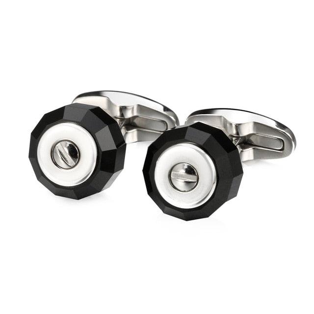 Trending Cufflinks For Mens -Glass Cuff Links Men Shirt Cuffs (MA4)