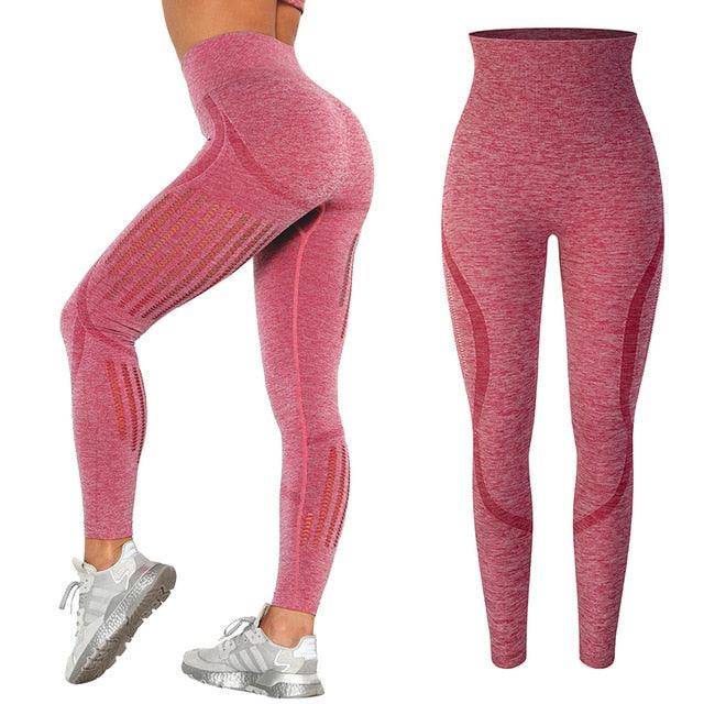 Cute High Waist Seamless Leggings - Women Butt Lifting Legging - Tummy Fitness Slim Workout Pants (1U31) (1U24)