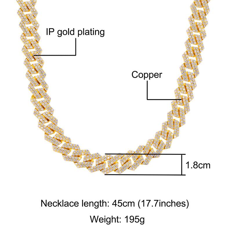 Trending 18MM Bling Heavy CZ Iced Out Miami Cuban Link Chain - Full Crystal Men's Bracelet (D83)(MJ4)