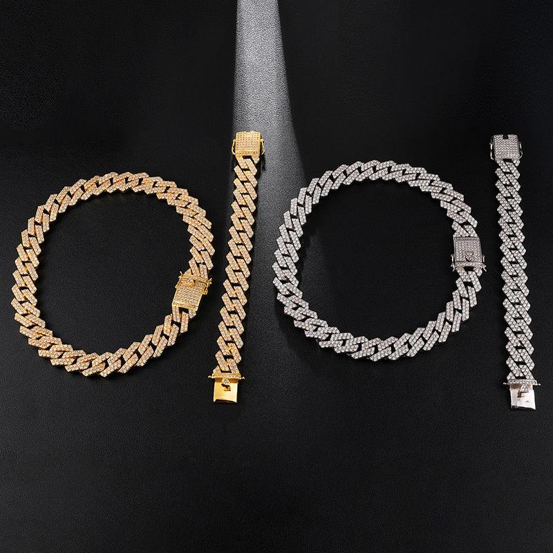 Trending 18MM Bling Heavy CZ Iced Out Miami Cuban Link Chain - Full Crystal Men's Bracelet (D83)(MJ4)