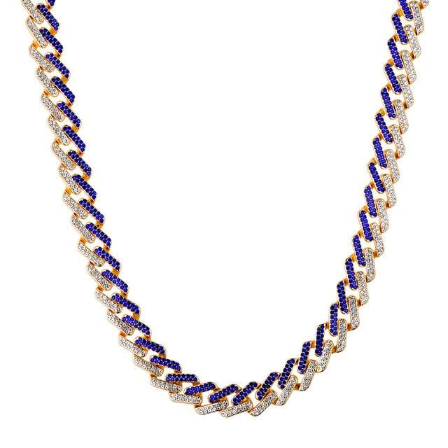 Miami Zircon 15MM Bling Cuban Full Pave Rhinestone Men's Necklace (MJ2)