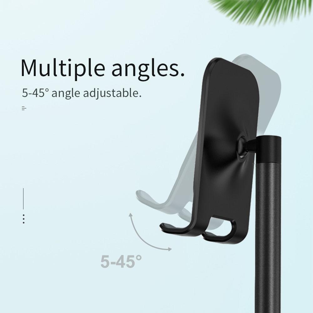 Mobile Phone Holder Stand for iPhone X XS iPad Air Smartphone Metal Desk Desktop Phone Mount Holder (TLC2)
