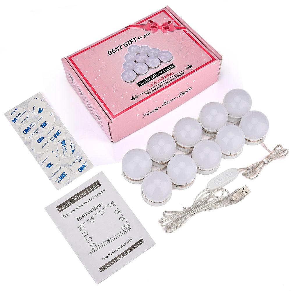 Hollywood LED Makeup Light Bulb Makeup Mirror Vanity LED Light Bulbs 3 Colors Brightness Wall Lamp (M5)(1U86)