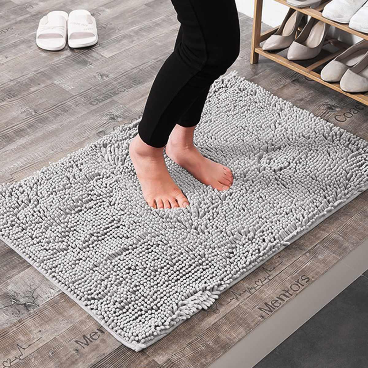 Home Nordic Bath Mat Non Slip Thicken Chenille Door Mat Bedroom Bathroom Carpet Rugs 60x90cm Kitchen Toilet Floor (RU4)(RU3)(1U68)