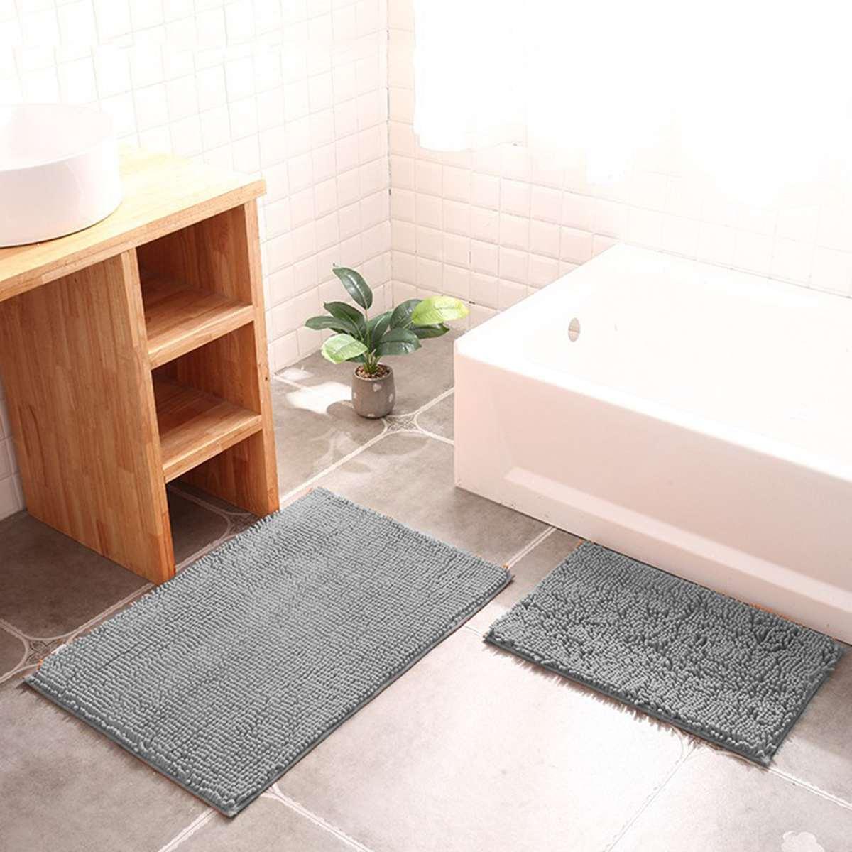 Home Nordic Bath Mat Non Slip Thicken Chenille Door Mat Bedroom Bathroom Carpet Rugs 60x90cm Kitchen Toilet Floor (RU4)(RU3)(1U68)