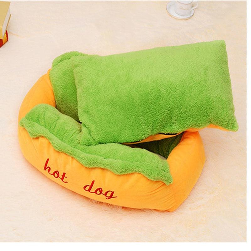 Hot Dog Bed Pet Cute Dog Beds - Small Dogs Warm Cat Sofa Cushion Soft Pet Sleeping Bag Pet Mat (4W3)(6W3)