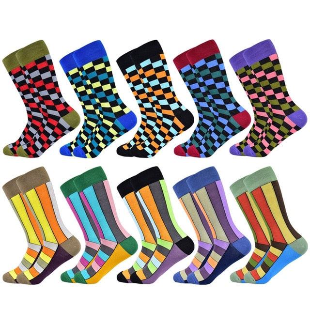 Men's Trending Socks - New Colorful Gifts Cotton Men's Socks - Geometric Lattice Classic (D9)(TG9)(TG8)(T6G)