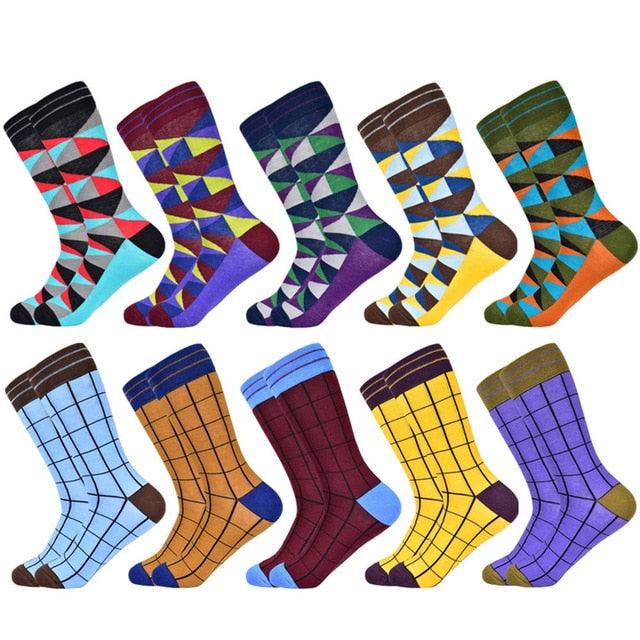 Men's Trending Socks - New Colorful Gifts Cotton Men's Socks - Geometric Lattice Classic (D9)(TG9)(TG8)(T6G)