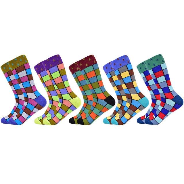 Men's Trending Socks - New Colorful Gifts Cotton Men's Socks - Geometric Lattice Classic (D9)(TG9)(TG8)(T6G)