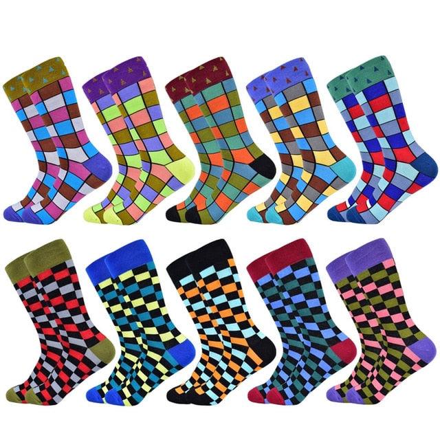 Men's Trending Socks - New Colorful Gifts Cotton Men's Socks - Geometric Lattice Classic (D9)(TG9)(TG8)(T6G)
