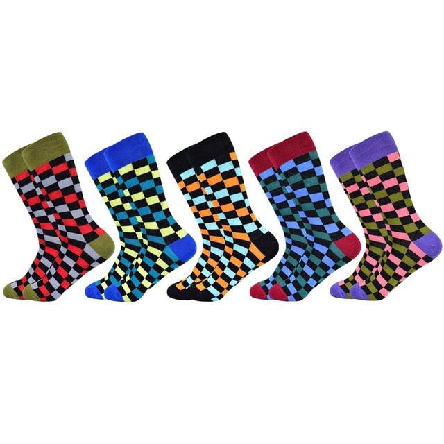 Men's Trending Socks - New Colorful Gifts Cotton Men's Socks - Geometric Lattice Classic (D9)(TG9)(TG8)(T6G)
