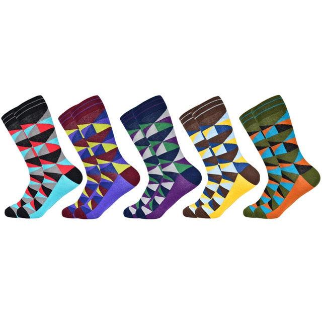 Men's Trending Socks - New Colorful Gifts Cotton Men's Socks - Geometric Lattice Classic (D9)(TG9)(TG8)(T6G)