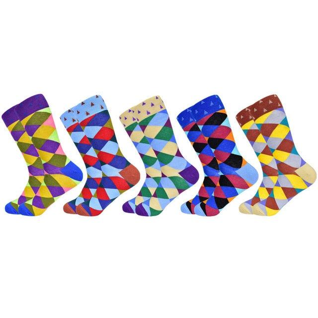 Men's Trending Socks - New Colorful Gifts Cotton Men's Socks - Geometric Lattice Classic (D9)(TG9)(TG8)(T6G)