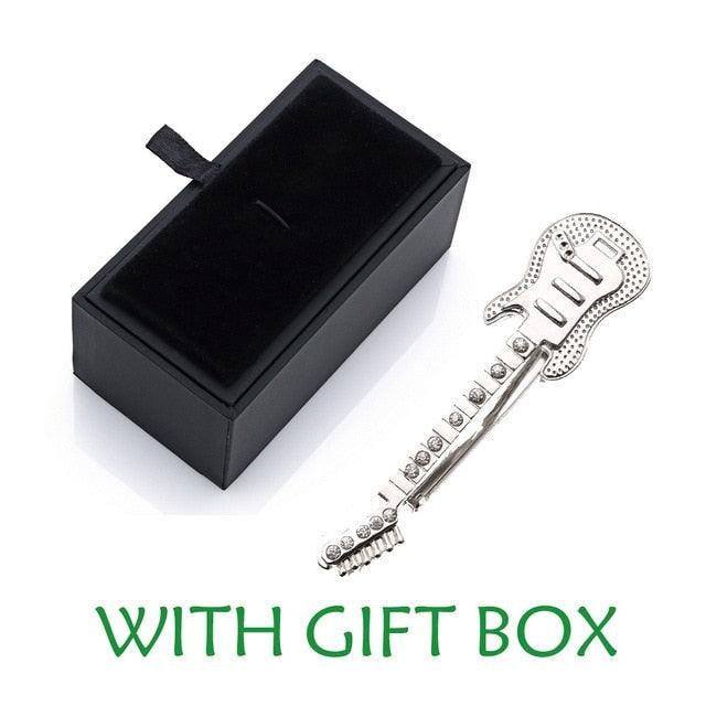 Hot Sale Musical Guitar Tie Bar Clip -Business Wedding Tie Clips & Cufflinks (MA4)(F17)