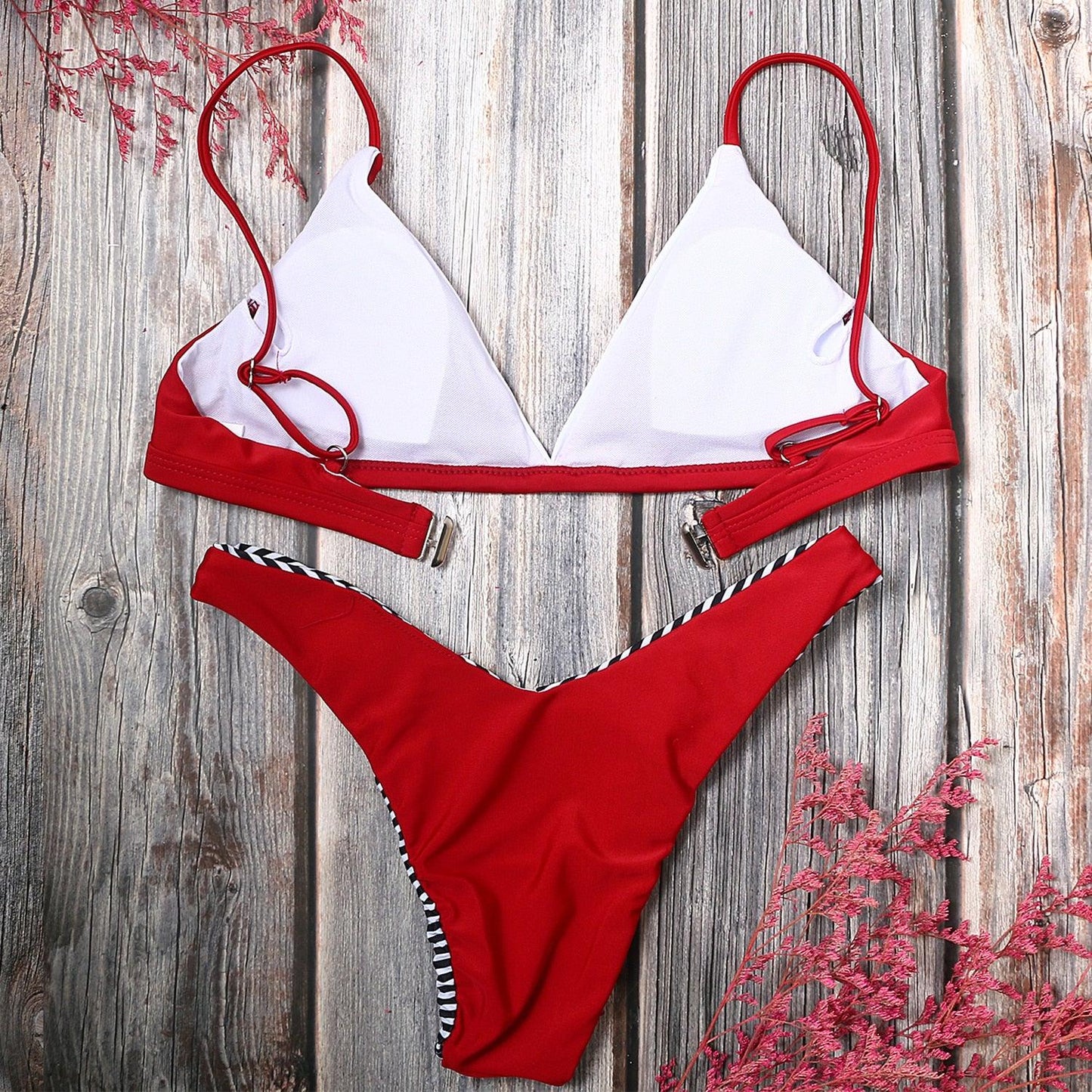 Hot Sale Women Swimwear - Sexy Red Push Up Swimsuit - Micro Bikinis Set - Bathing Suit Beachwear - Summer Brazilian Bikini (1U26)