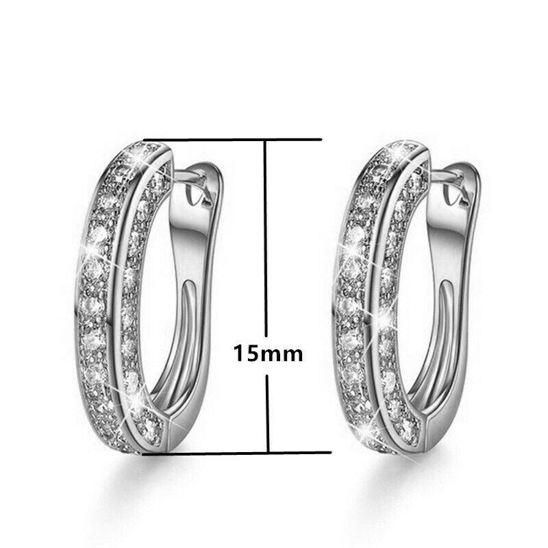 Gorgeous Small Hoop Earrings - Women Three Colors Available Micro Paved CZ Anniversary Accessory (2JW3)1