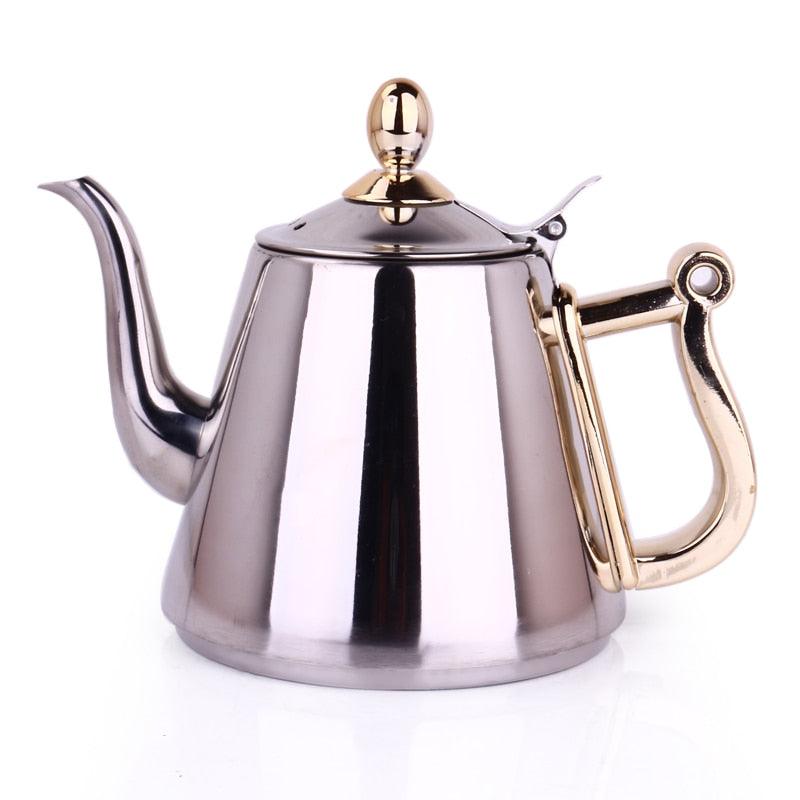 Humanized Handle Mirror Surface Delicate Water Kettle Inner With Tea Filter Induction Cooker Tea Kettle Coffee Pot 1.2L (D59)(3H1)