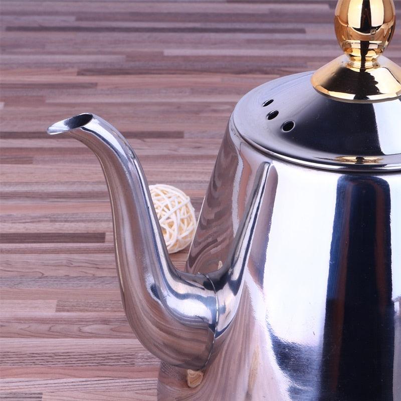 Humanized Handle Mirror Surface Delicate Water Kettle Inner With Tea Filter Induction Cooker Tea Kettle Coffee Pot 1.2L (D59)(3H1)