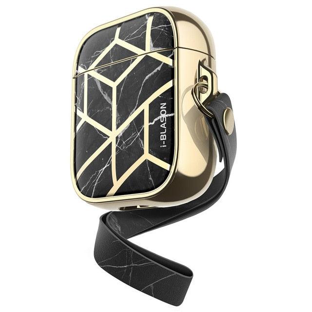 Great Cover Case Designed For AirPods, 360 Degree Protective Stylish Marble Case Cover Compatible with AirPods 1st/2nd (D49)(RS8)(1U49)