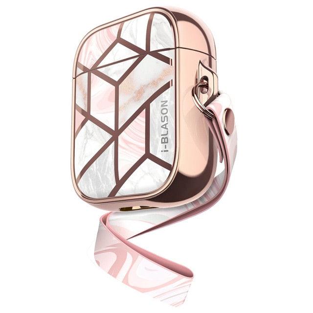 Great Cover Case Designed For AirPods, 360 Degree Protective Stylish Marble Case Cover Compatible with AirPods 1st/2nd (D49)(RS8)(1U49)