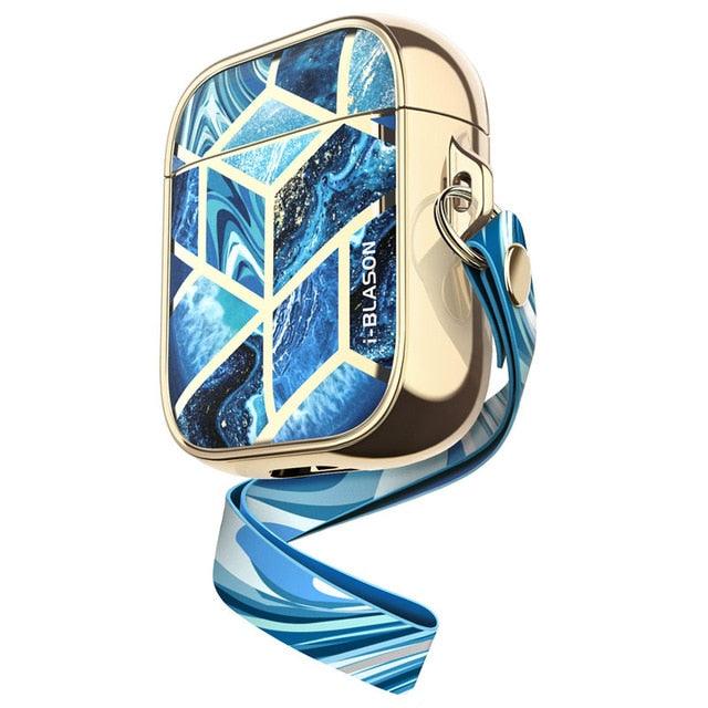 Great Cover Case Designed For AirPods, 360 Degree Protective Stylish Marble Case Cover Compatible with AirPods 1st/2nd (D49)(RS8)(1U49)