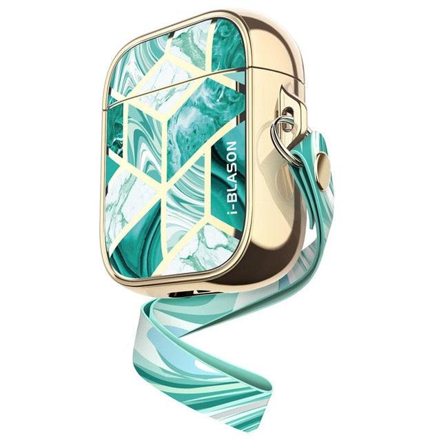 Great Cover Case Designed For AirPods, 360 Degree Protective Stylish Marble Case Cover Compatible with AirPods 1st/2nd (D49)(RS8)(1U49)