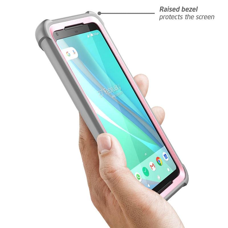 Google Pixel 2 XL Case Original Ares Series Full-Body Rugged Clear Bumper Case with Built-in Screen Protector (D50)(RS6)(1U50)