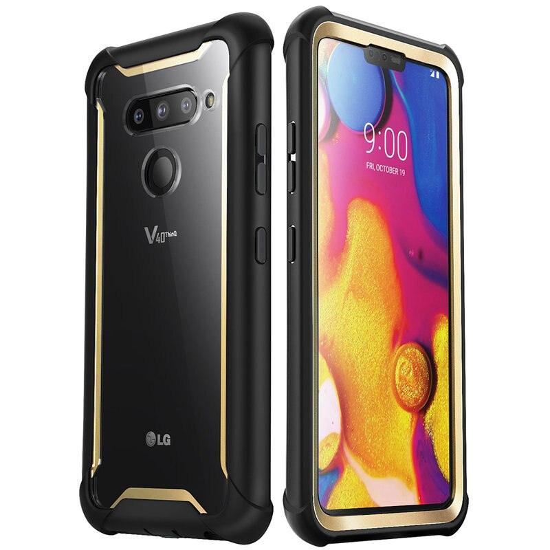 LG V40 Case Ares Full-Body Rugged Clear Bumper Cover with Built-in Screen Protector For LG V40 ThinQ (2018 Release) (RS6)(1U50)