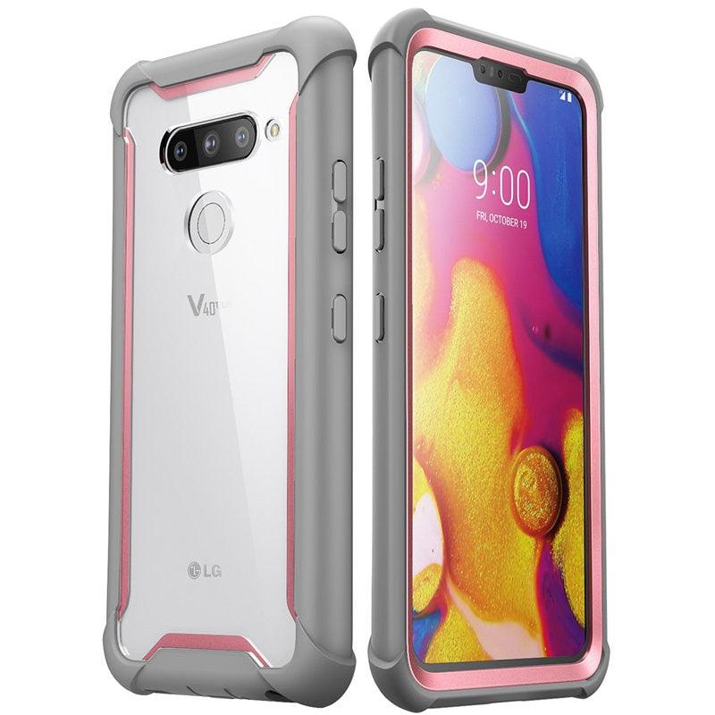 LG V40 Case Ares Full-Body Rugged Clear Bumper Cover with Built-in Screen Protector For LG V40 ThinQ (2018 Release) (RS6)(1U50)