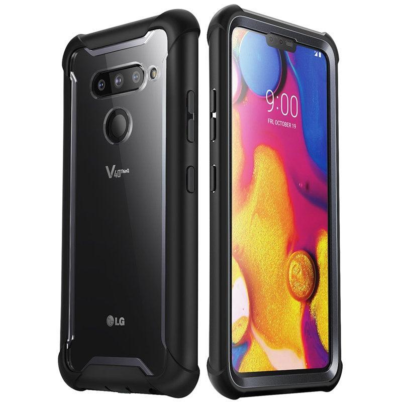LG V40 Case Ares Full-Body Rugged Clear Bumper Cover with Built-in Screen Protector For LG V40 ThinQ (2018 Release) (RS6)(1U50)