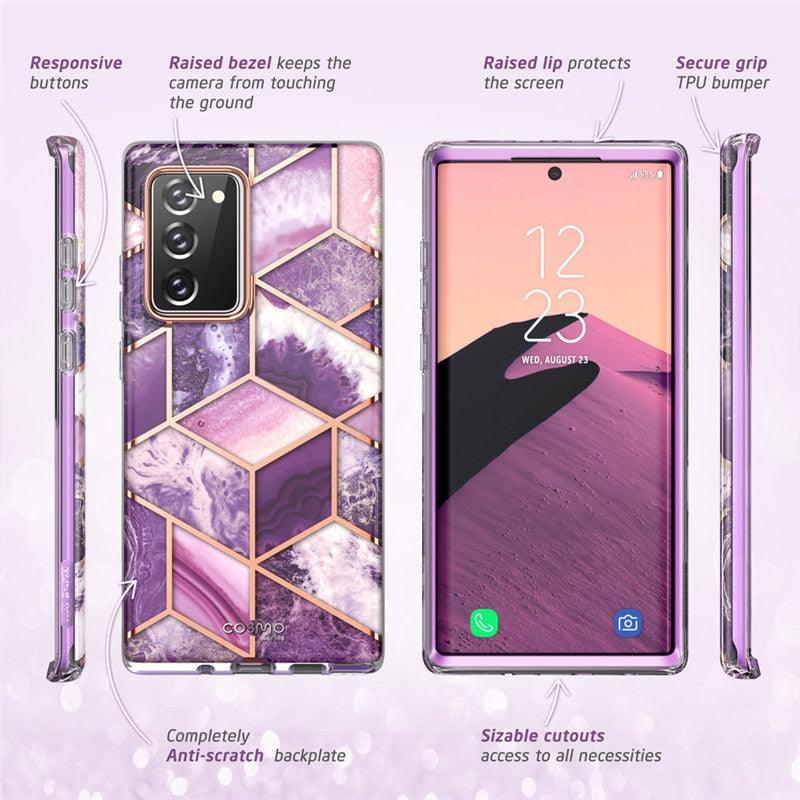 Samsung Galaxy Note 20 Case 6.7 inch (2020) Cosmo Full-Body Glitter Marble Cover WITHOUT Built-in Screen Protector (RS6)(1U50)