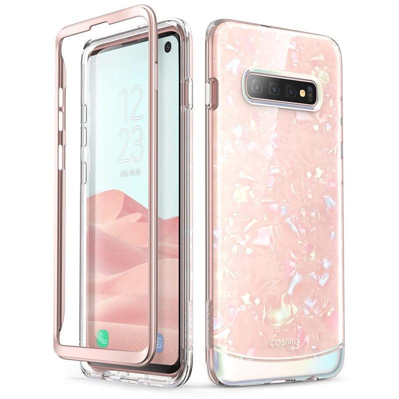 Samsung Galaxy S10 Case 6.1 inch Cosmo Full-Body Glitter Marble Bumper Cover Case WITHOUT Built-in Screen Protector (RS6)(1U50)