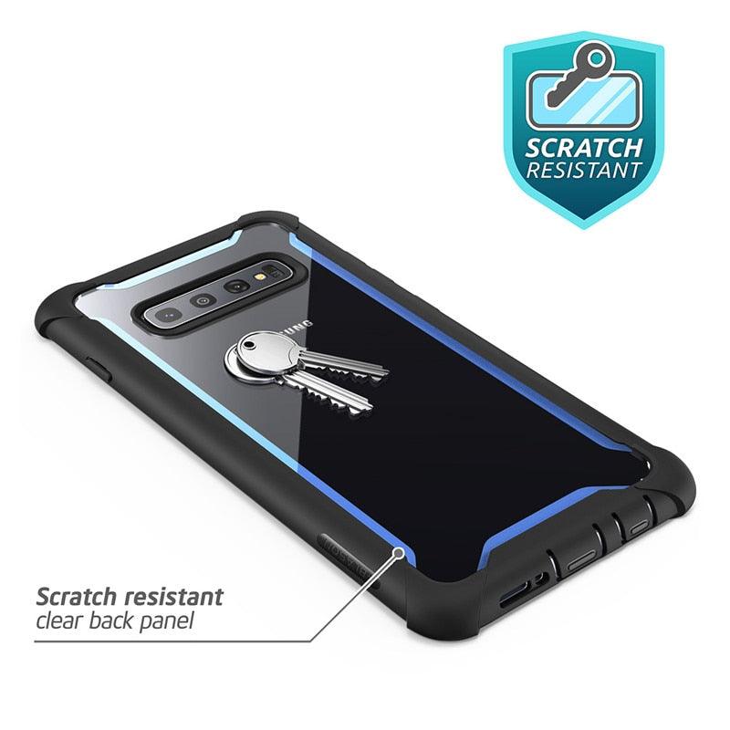 Samsung Galaxy S10 Plus Case 6.4 inch Ares Full-Body Rugged Clear Bumper Cover WITHOUT Built-in Screen Protector (RS6)(1U50)(F50)
