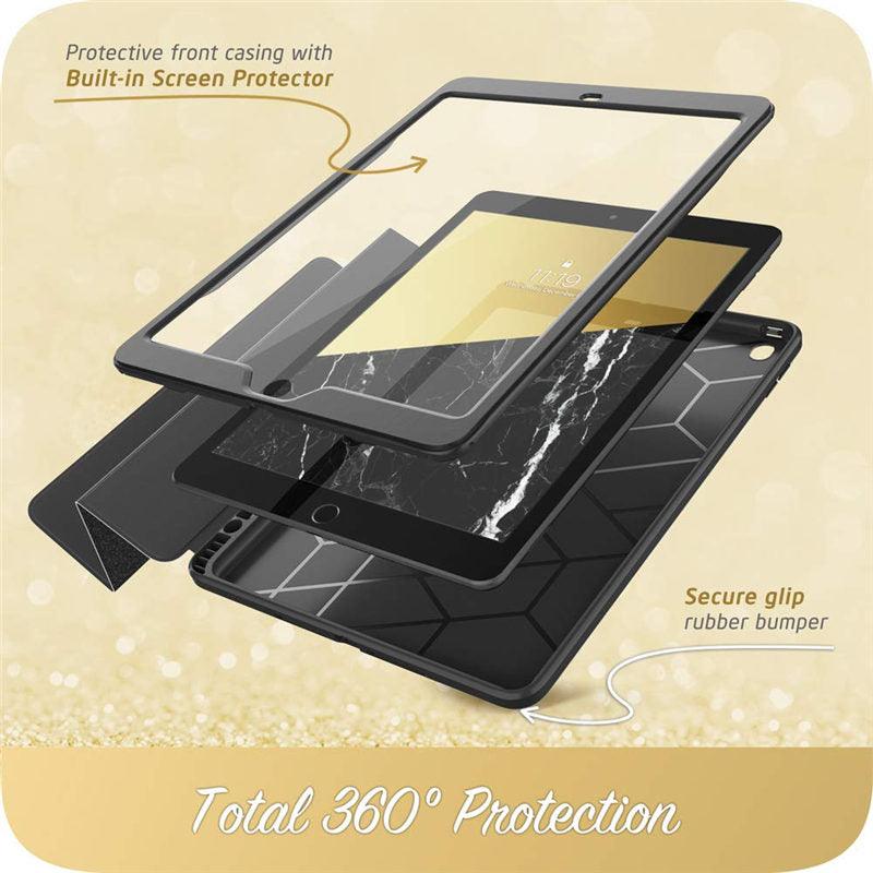 iPad 10.2 Case Cosmo Trifold Stand Smart Case with Auto Sleep/Wake & Pencil Holder,Built-in Screen Protector (Gray) (TLC3)(1U47)