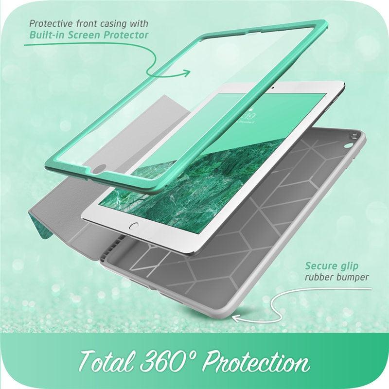 iPad 9.7 Case (2018/2017) Cosmo Trifold Stand Case with Auto Sleep/Wake & Pencil Holder, Built-in Screen Protector (TLC3)(F47)