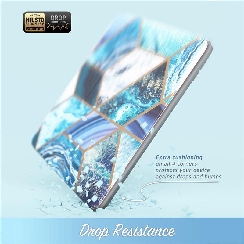 iPad 9.7 Case (2018/2017) Cosmo Trifold Stand Case with Auto Sleep/Wake & Pencil Holder, Built-in Screen Protector (TLC3)(F47)