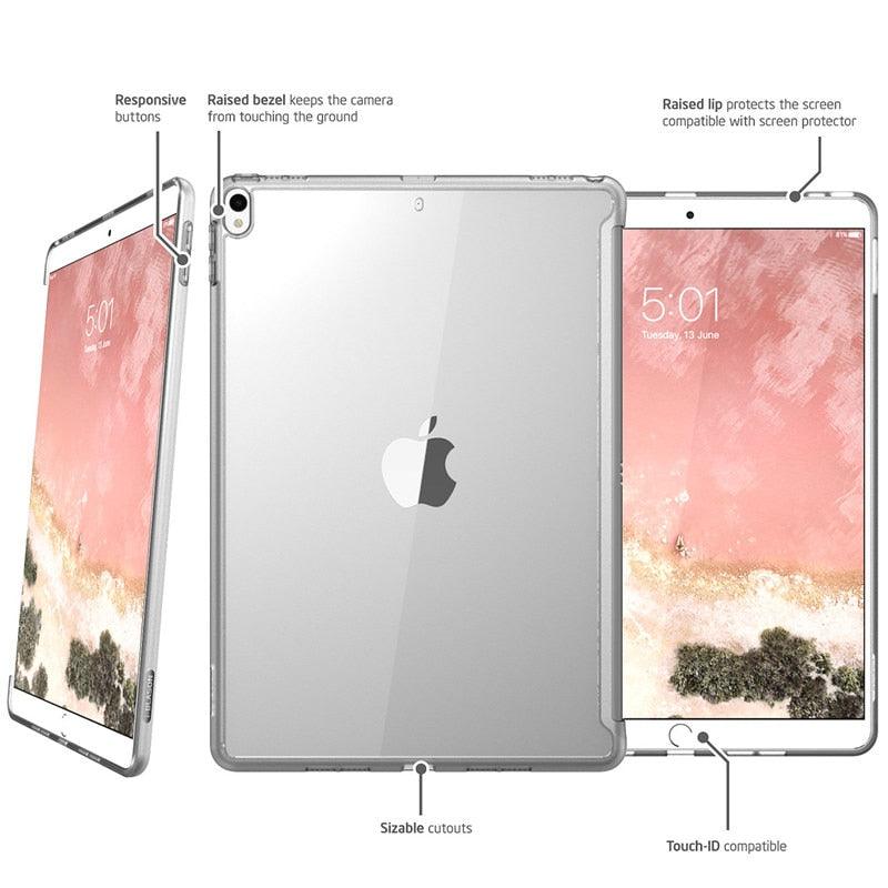 iPad Pro 10.5 Case (2017) / Air 3 10.5 Case (2019) Hybrid Cover,Compatible with Official Smart Cover/Smart Keyboard (D47)(TLC3)(1U47)