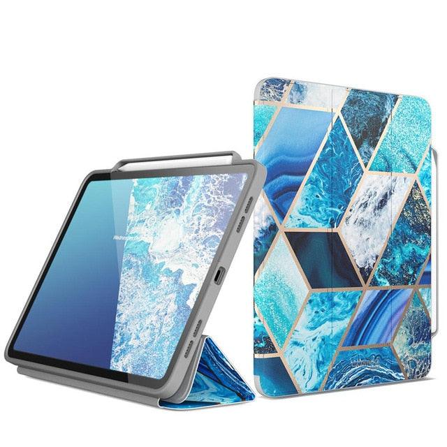 Great iPad Pro 11 Case (2018) - Cosmo Full-Body Trifold Stand Marble Case Flip Cover with Auto Sleep/Wake & Pencil Holder (TLC3)(1U47)