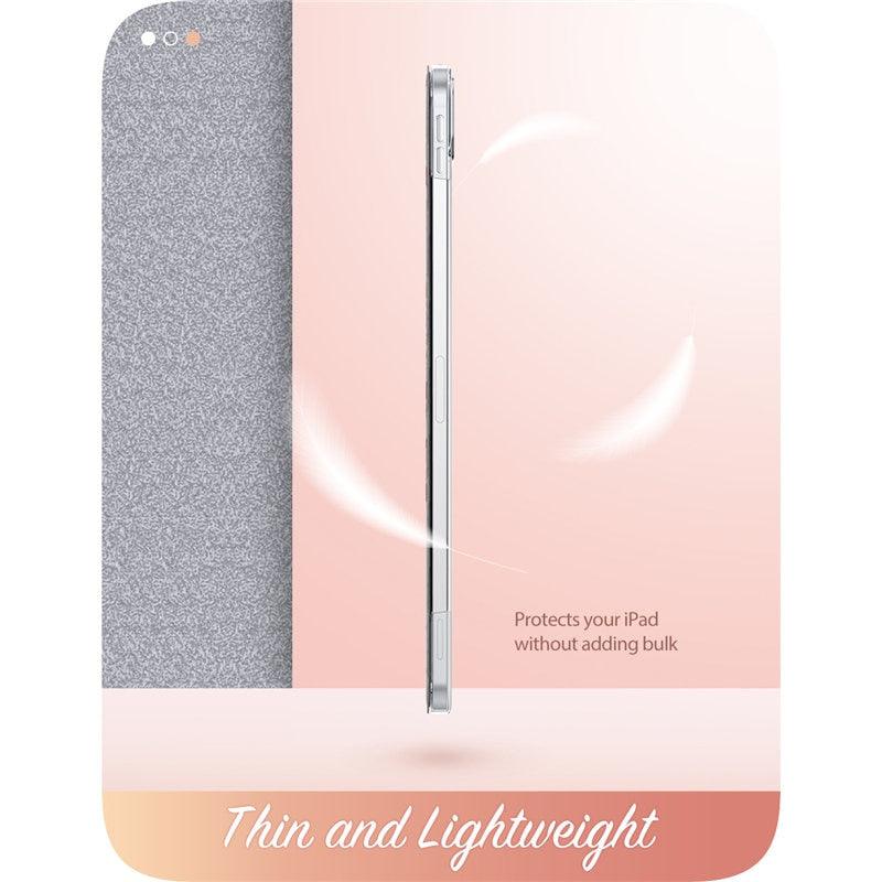 iPad Pro 11 Case (2020) Cosmo Lite Slim Trifold Stand Smart Clear Hard Back Protective Cover with Auto Sleep/Wake (TLC2)(TLC3)(F47)