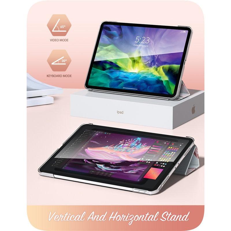 iPad Pro 11 Case (2020) Cosmo Lite Slim Trifold Stand Smart Clear Hard Back Protective Cover with Auto Sleep/Wake (TLC2)(TLC3)(F47)