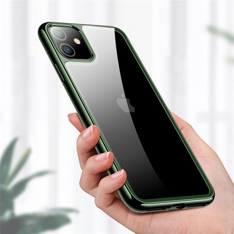 iPhone 11 Case 6.1 inch (2019 Release) Prism Series Slim Clear Scratch Resistant Back Cover With Metallic Bumper (RS6)(1U50)