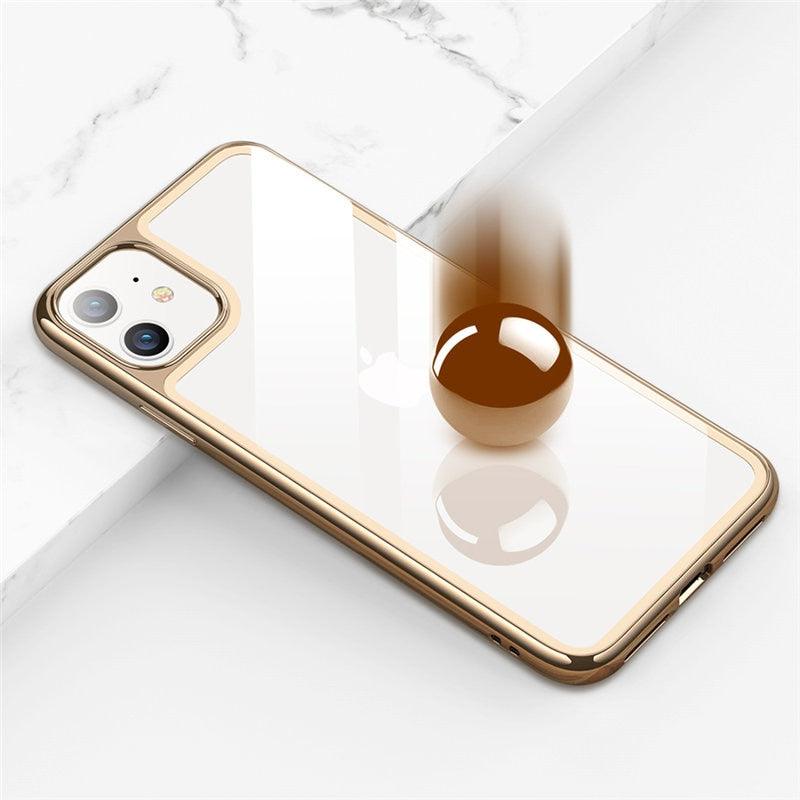 iPhone 11 Case 6.1 inch (2019 Release) Prism Series Slim Clear Scratch Resistant Back Cover With Metallic Bumper (RS6)(1U50)