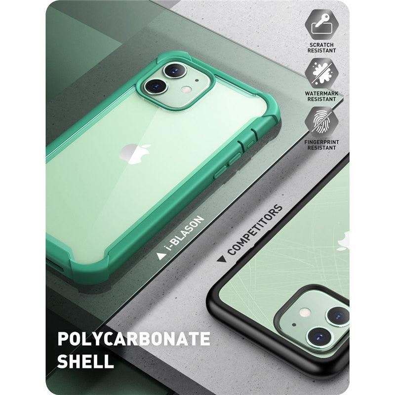 Trending iPhone 12 Mini Case 5.4" (2020 Release) Ares Full-Body Rugged Clear Bumper Cover with Built-in Screen Protector (RS6)(1U50)